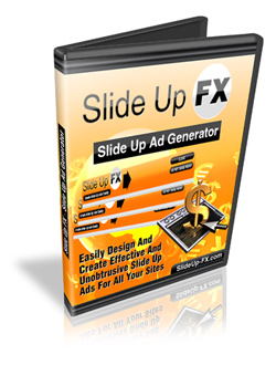 Product picture SlideUp FX - Create Unobtrusive Slide Up Ads For Your Sites